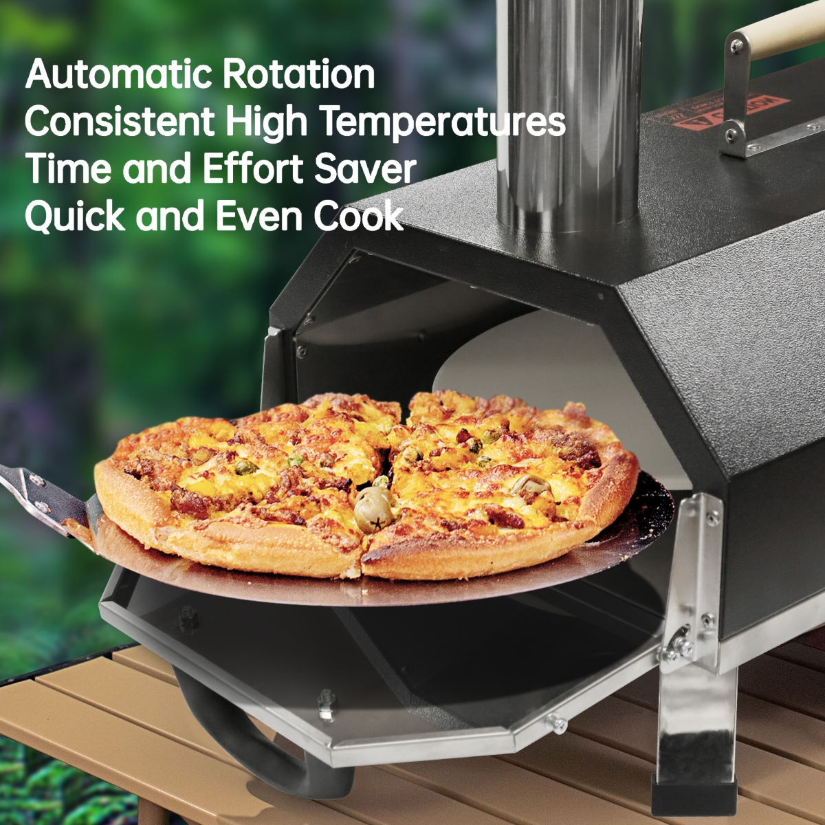 Streamdale Furniture Portable Wood Fired Pizza Oven Perfect for Outdoor Cooking