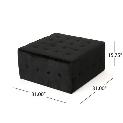 Streamdale Oversized Tufted Velvet Ottoman for Comfort & Style