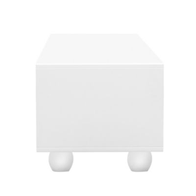 Streamdale Contemporary Sleek TV Stand with Glass-Front Cabinet and Drawers