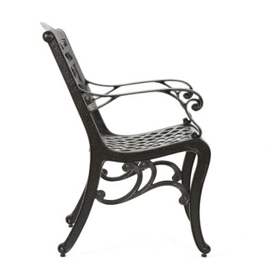 Streamdale Elegant Dining Chairs with Aluminum and Floral Accents