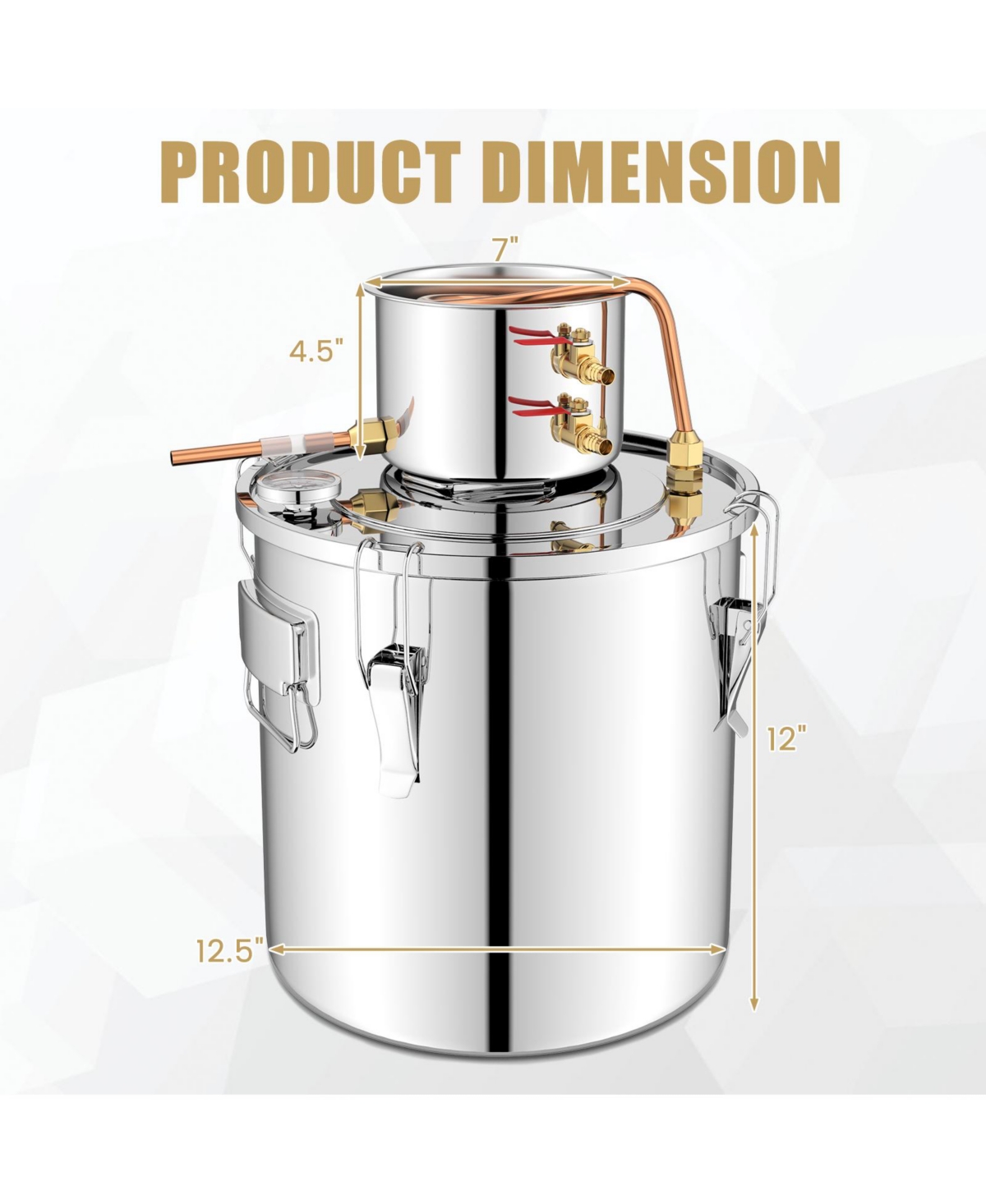 Slickblue 40 L Water Juicer Maker with 2 Stainless Steel Pots-5 Gal