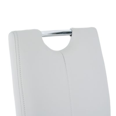 Faux Leather Padded Dining Chairs Set Of 2