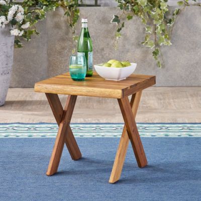 Streamdale Sandblast Acacia Wood Outdoor Side Table