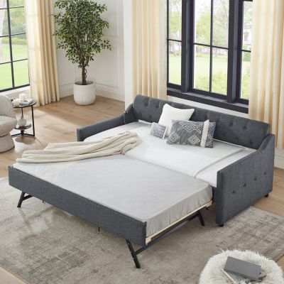 Streamdale Tufted Daybed with Trundle and USB