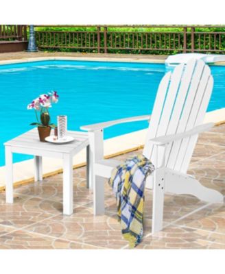 Acacia Wood Outdoor Adirondack Chair with Ergonomic Design