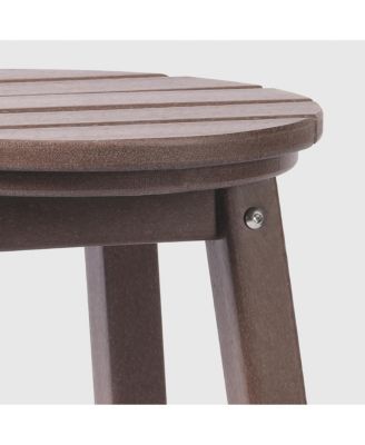 24" HDPE Outdoor Patio Round Counter Height  Stool Set of 3