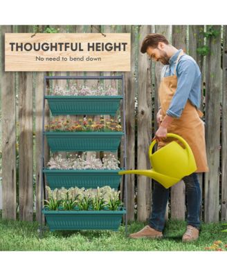 4-Tiered Vertical Garden Ergonomic, Space-Saving, Elevated Planter