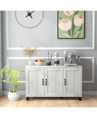 3-Door Buffet Sideboard with Adjustable Shelves and Anti-Tipping Kits