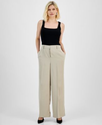 Petite High Rise Wide Leg Pants Created for Macy s