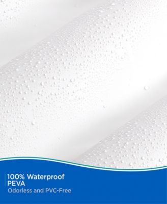 Medium Weight Peva Shower Curtain Liner and Beaded Roller Ring Set