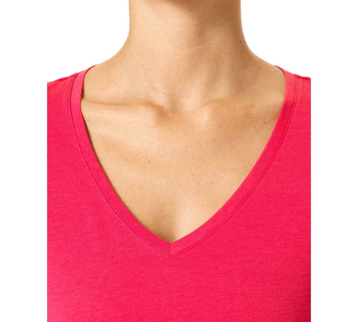 Hue Women's Solid Short-Sleeve V-Neck Sleep Tee