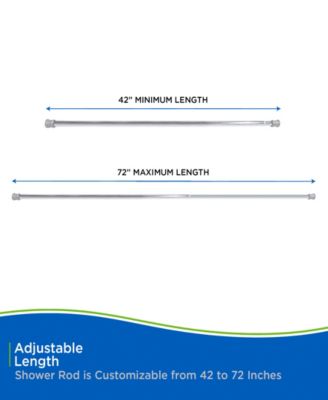 Twist Fit™ No Tools Shower Curtain Rod, 42-72"