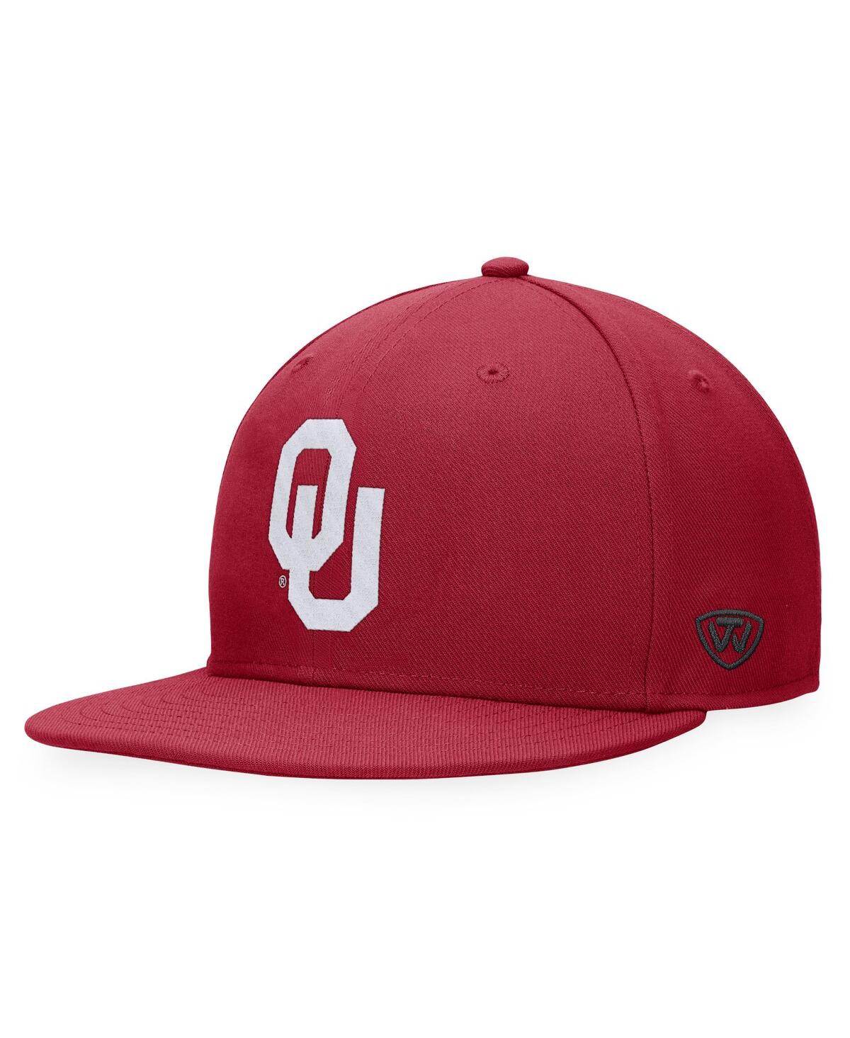 Men's Crimson Oklahoma Sooners Fitted Hat - Crimson