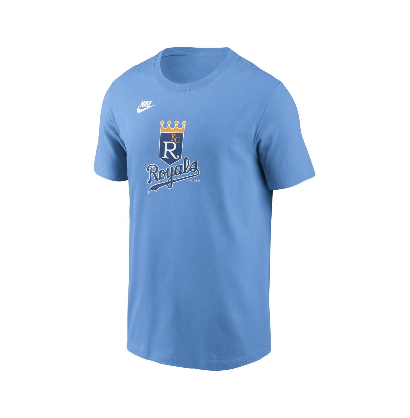 Мужская футболка Nike Light Blue Kansas City Royals Cooperstown Collection Team Logo — фото 2