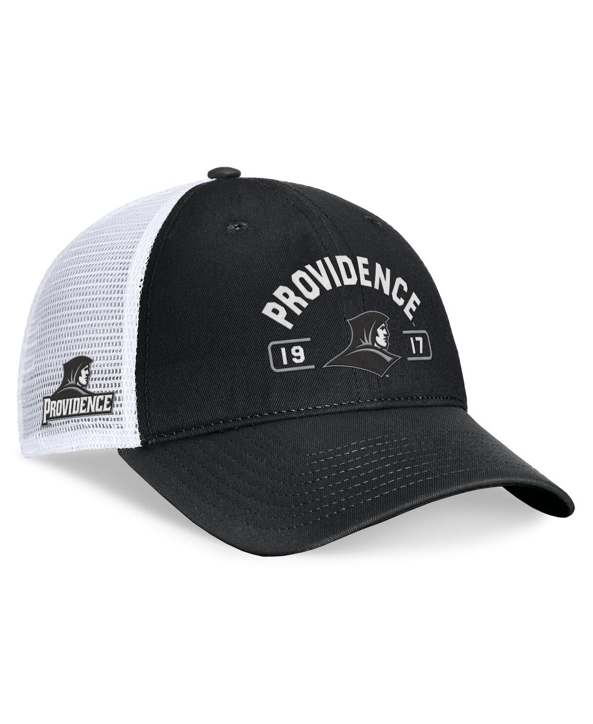 Men's Black/White Providence Friars Free Kick Trucker Adjustable Hat - Black, White
