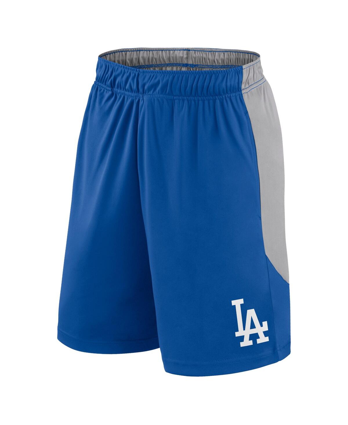 Fanatics Men'sGray Los Angeles Dodgers Go Hard Shorts - Royal, Gray
