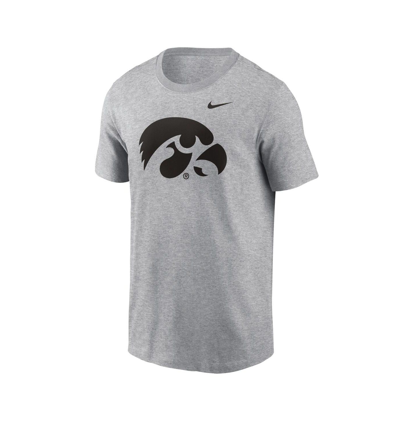 Мужская футболка Nike Iowa Hawkeyes Primetime Evergreen Logo, цвет: Меланжевый серый — фото 3