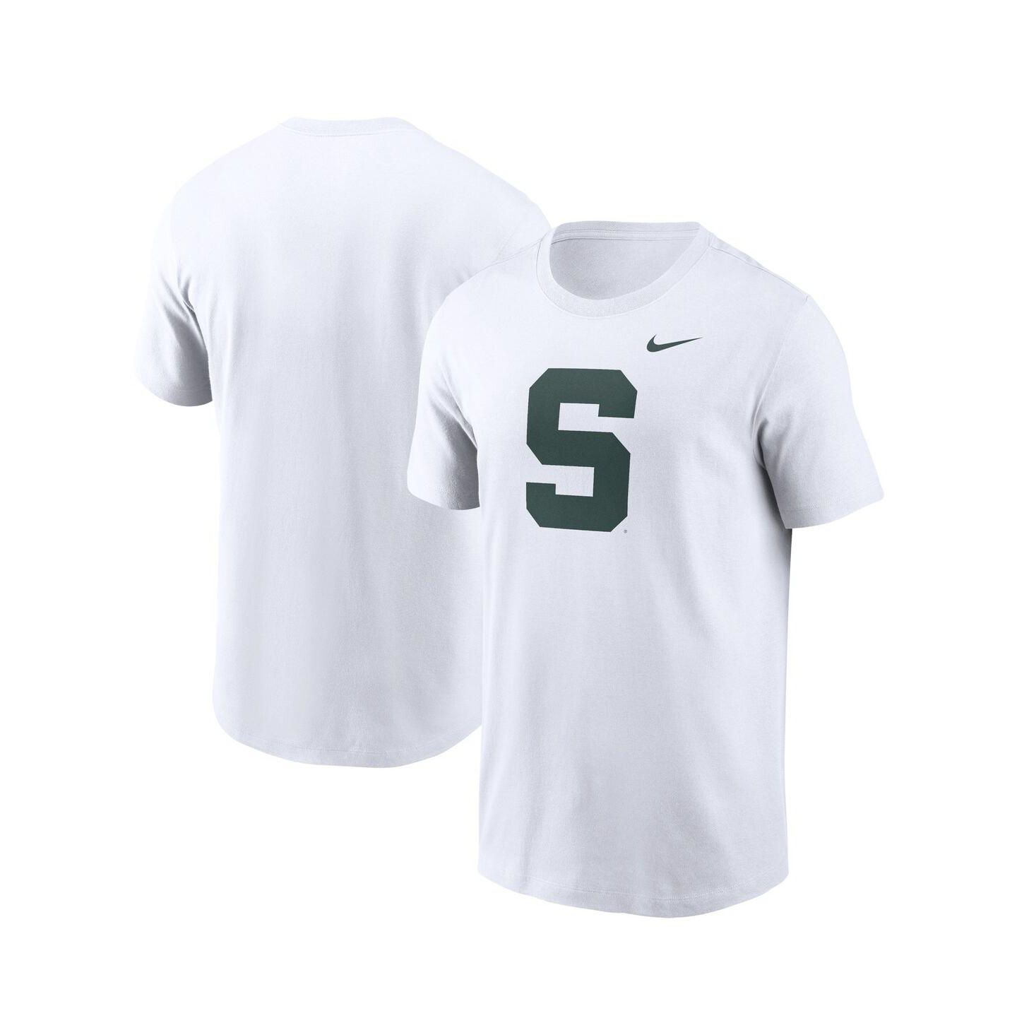 Мужская футболка Nike Michigan State Spartans Primetime Evergreen Alternate Logo, цвет: Белый — фото 1