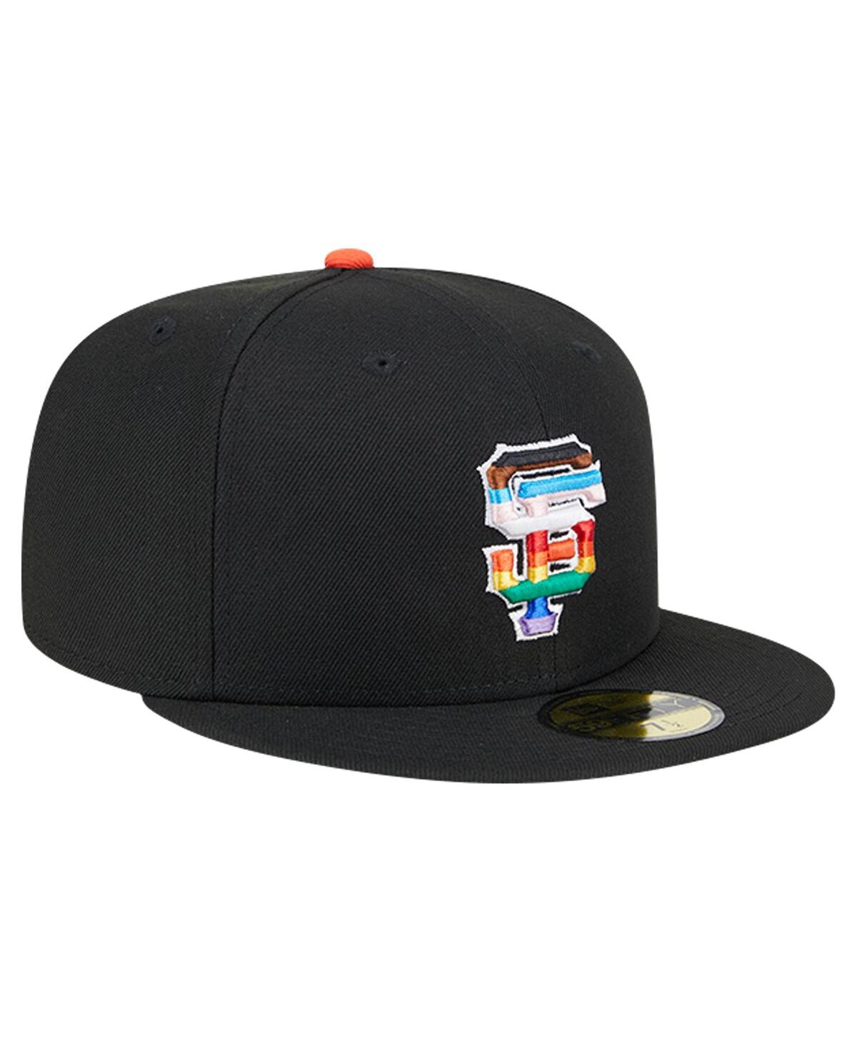 New Era Men's Black San Francisco Giants 2024 Pride On Field 59fifty Fitted Hat In Black