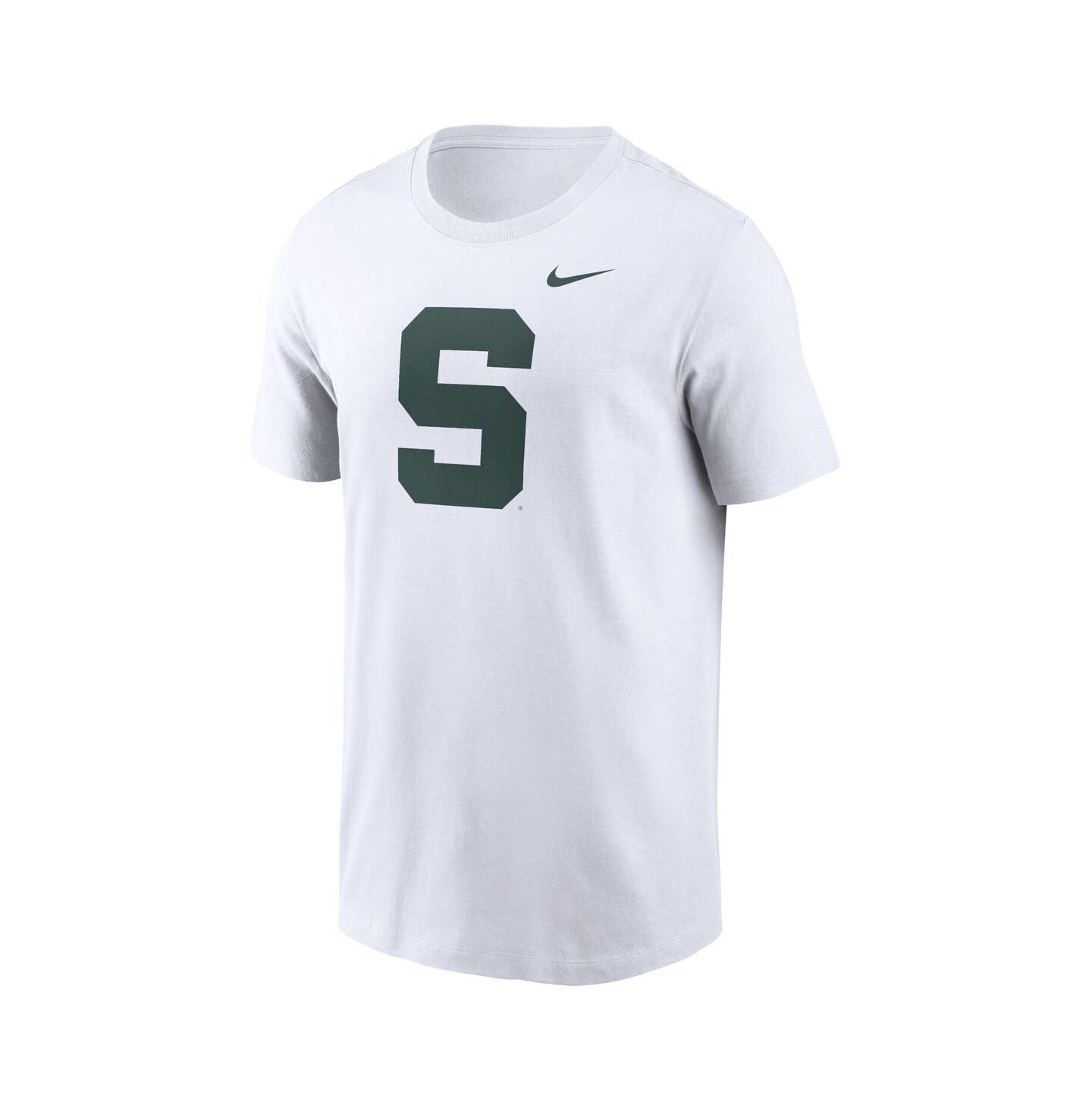 Мужская футболка Nike Michigan State Spartans Primetime Evergreen Alternate Logo, цвет: Белый — фото 2