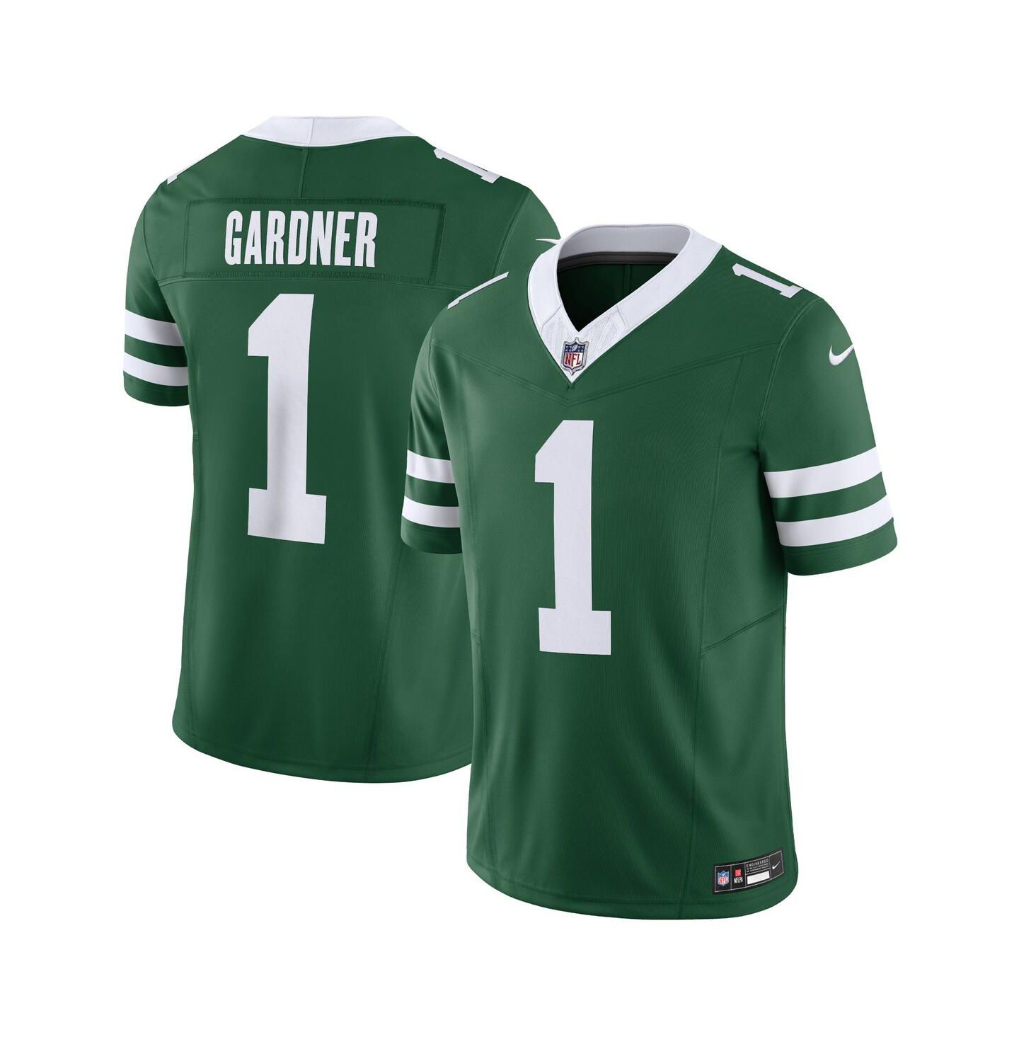 Мужской топ Nike Ahmad Sauce Gardner Legacy New York Jets Vapor F.U.S.E. Limited Jersey, цвет: Зелёный — фото 1
