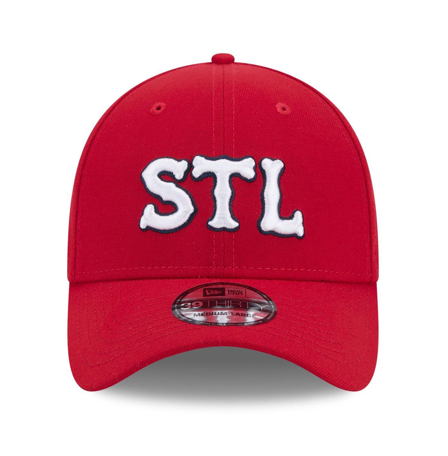 Мужская кепка New Era Red St. Louis Cardinals 2024 City Connect 39THIRTY Flex Hat — фото 2