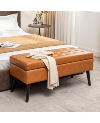 Tufted Storage Bench with Spacious Hidden Compartment