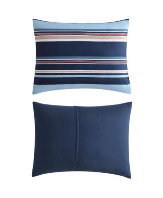 Colton Stripe 5 Piece Comforter Set, Full/Queen