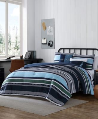 CLOSEOUT! Elliot Stripe 5 Piece Comforter Set, King