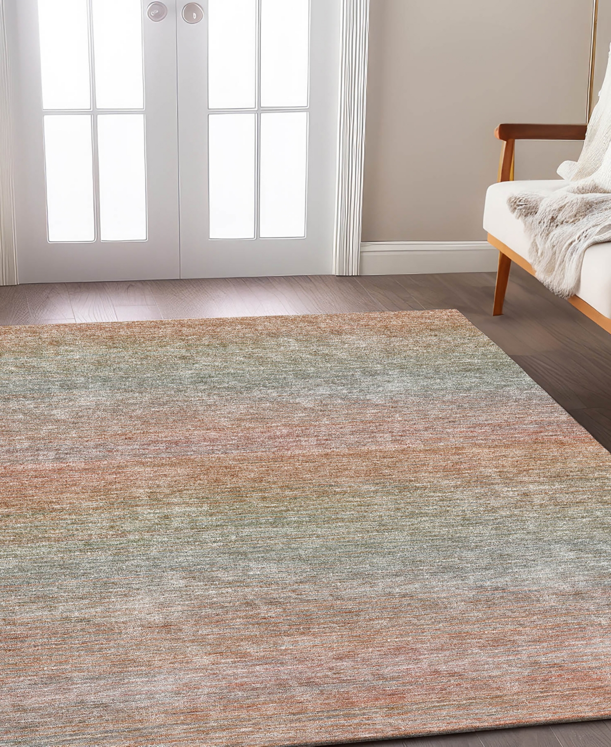 Dalyn Trevi Washable Tv11 8'x10' Area Rug In Coral
