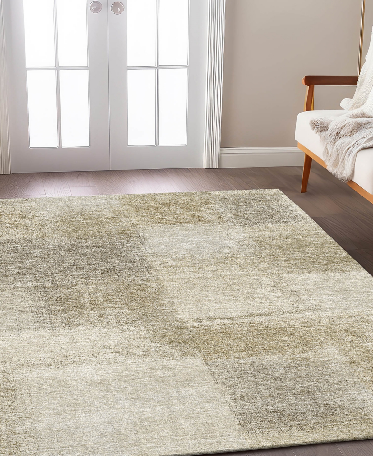 Dalyn Trevi Washable Tv10 3'x5' Area Rug In Taupe