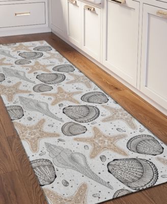 Seabreeze Washable SZ4 2'3x7'6 Runner Area Rug