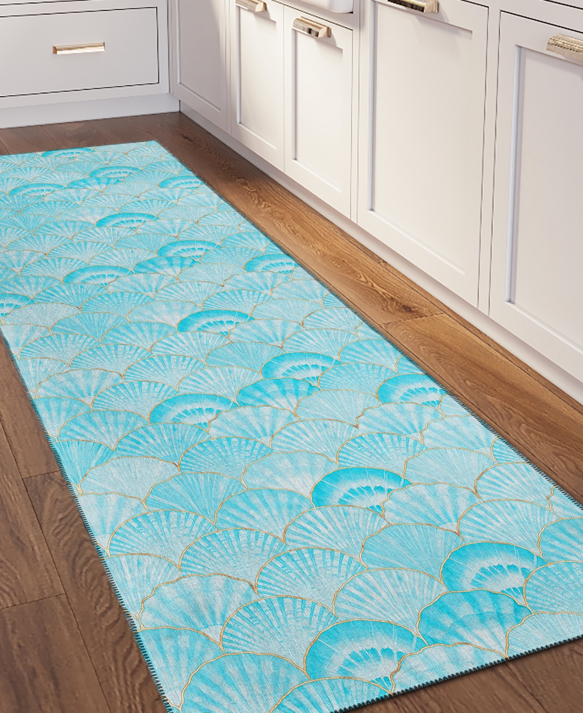 Dalyn Seabreeze Sz2 2'3x7'6 Runner Area Rug In Teal