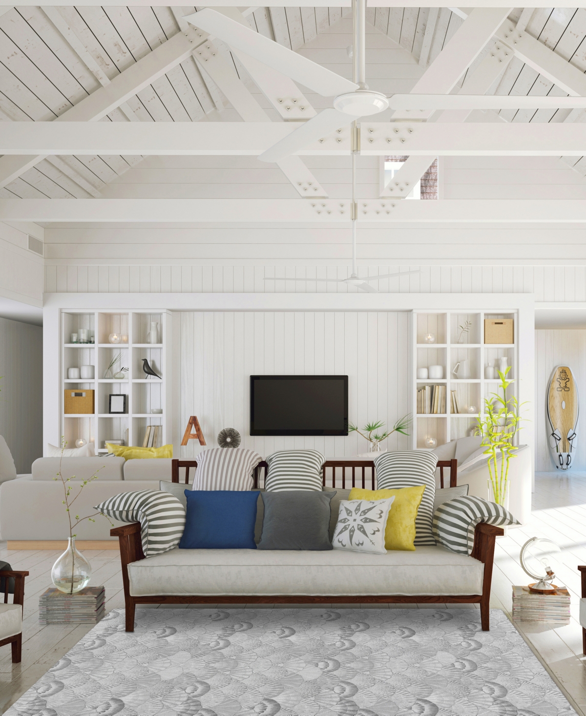 Dalyn Seabreeze Washable Sz2 9'x12' Area Rug In Silver