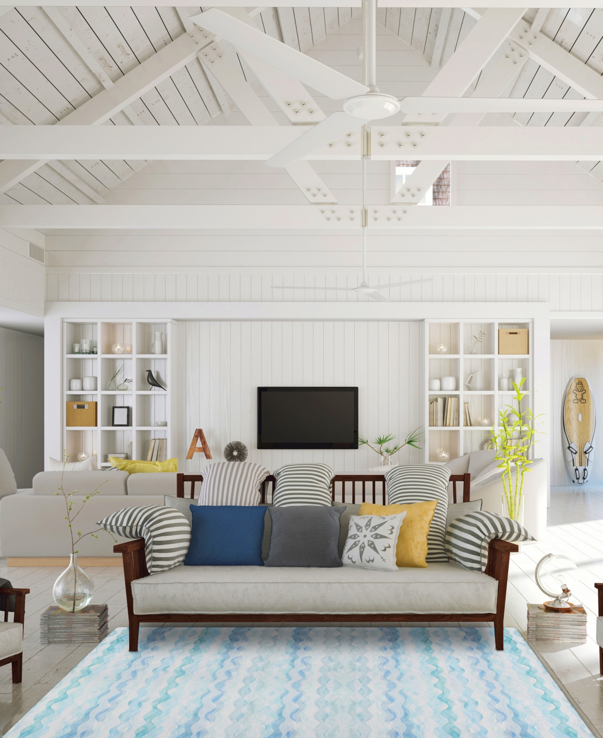 Dalyn Seabreeze Washable Sz16 9'x12' Area Rug In Denim