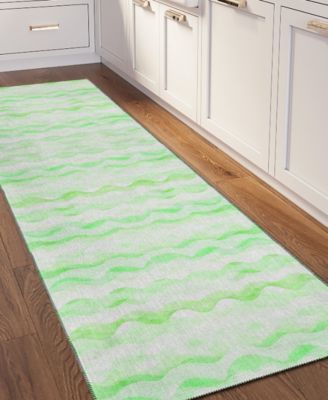 Seabreeze Washable SZ16 2'3x7'6 Runner Area Rug