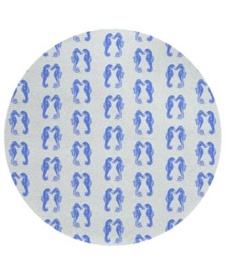 Seabreeze Washable SZ15 8'x8' Round Area Rug