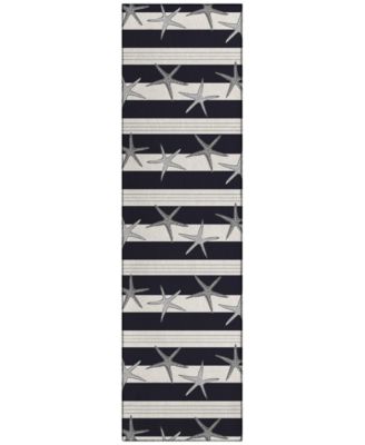 Seabreeze Washable SZ12 2'3x7'6 Runner Area Rug