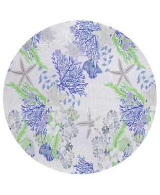 Seabreeze Washable SZ1 8'x8' Round Area Rug