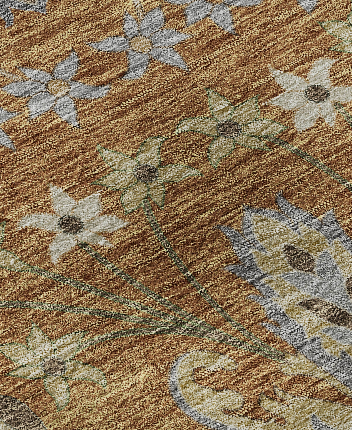 Dalyn Hatay Washable Hy6 9'x12' Area Rug In Copper