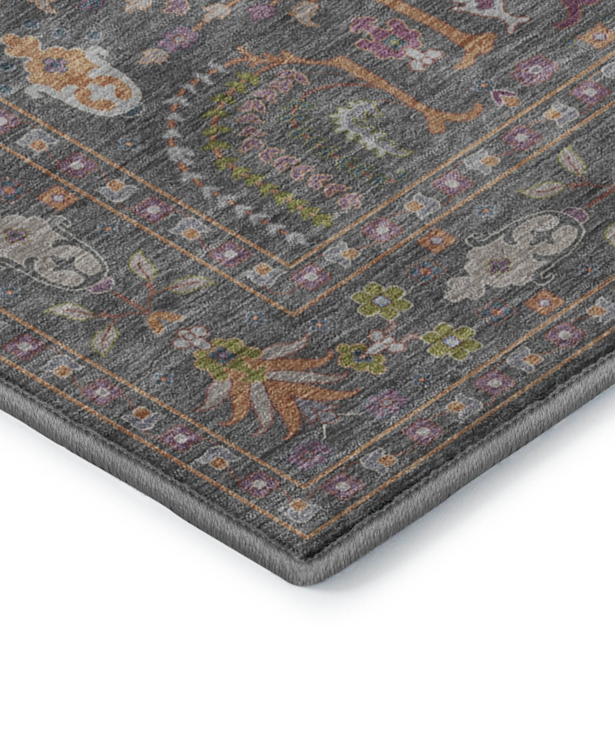 Dalyn Hatay Washable Hy5 3'x5' Area Rug In Gray