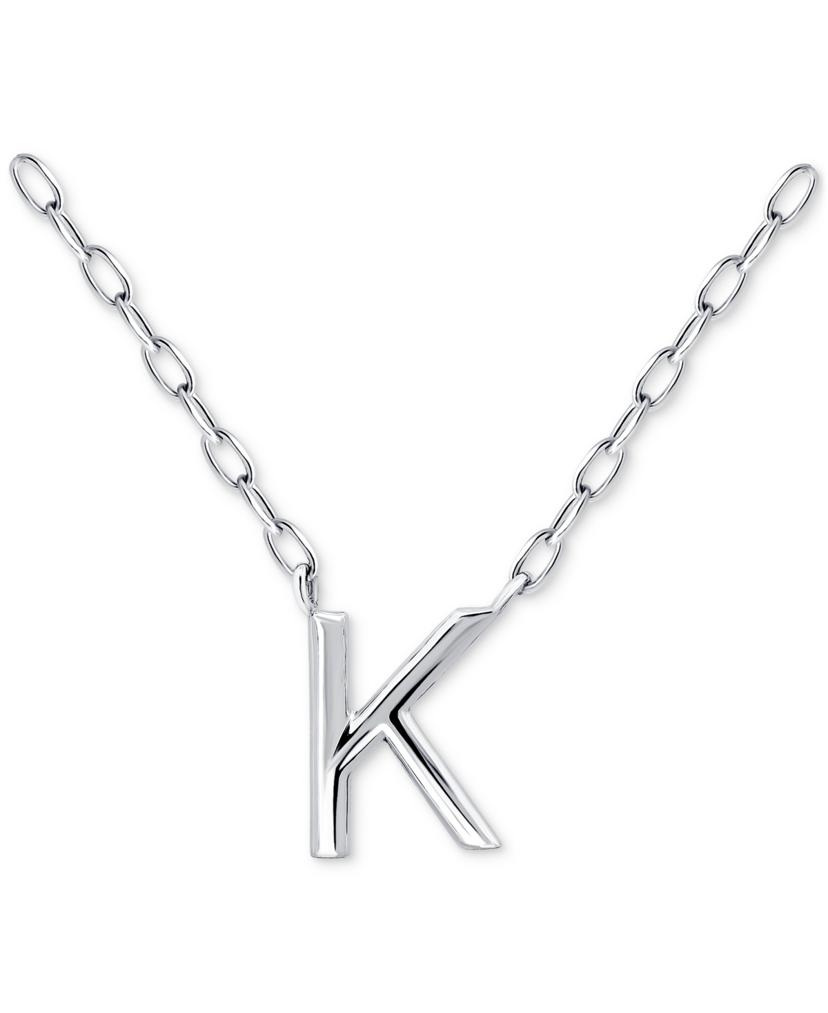 Giani Bernini Initial K Pendant Necklace In Sterling Silver, 16" + 2" Extender, Created For Macy's In Silver