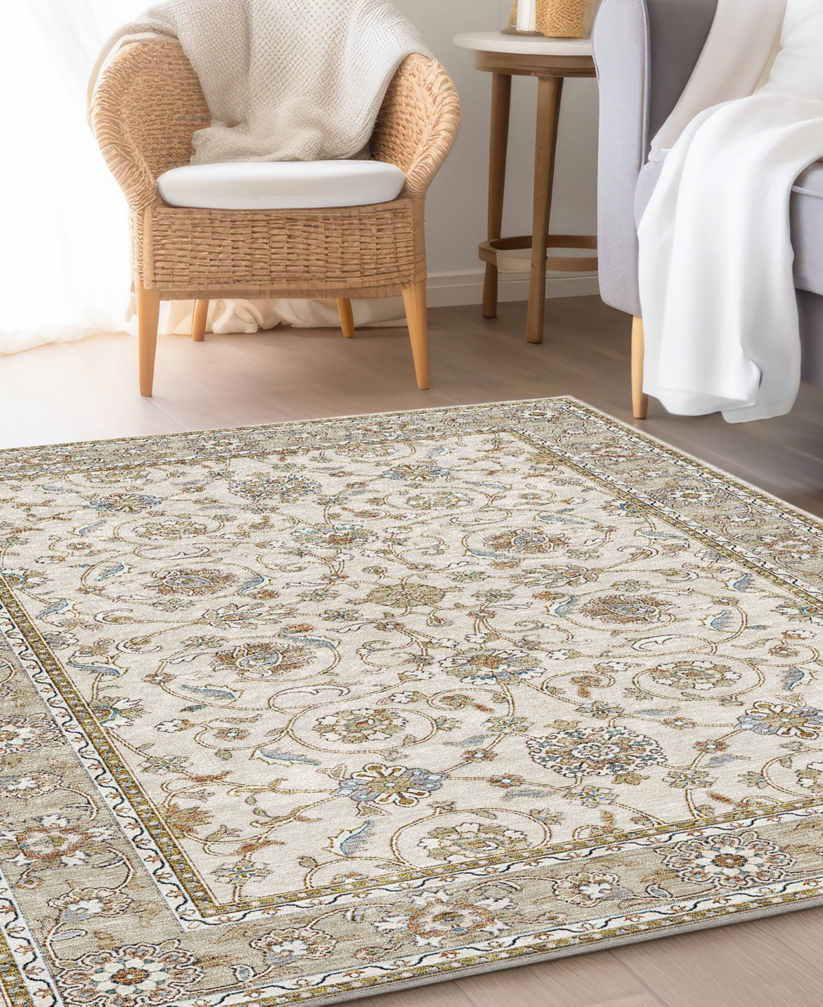 Dalyn Hatay Washable Hy1 2'3"x7'6" Runner Area Rug In Ivory