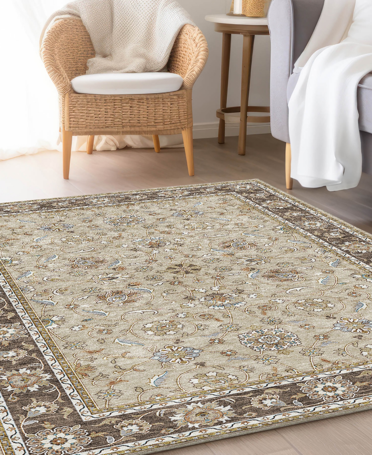 Dalyn Hatay Washable Hy1 9'x12' Area Rug In Beige
