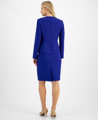 Women's Cascade Ruffle Skirt Suit Set, Regular & Petite 