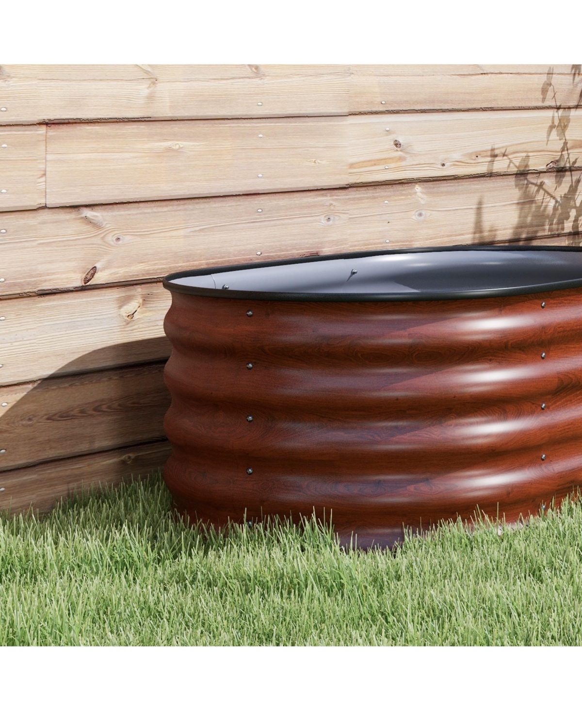 Modular Galvanized Raised Garden Bed Kit with Improved Safety Edging