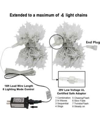 2-Pack 100 LED Halloween Christmas Star Lights Decor