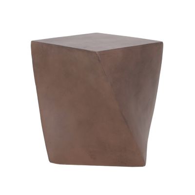 Streamdale Live Edge Concrete Side Table with Abstract Twist