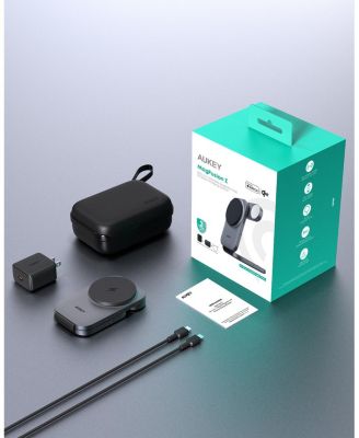 LC-MC312 MagFusion Z Qi2 Mfw Certified 3-in-1 15W Foldable Magnetic Fast Wireless Charging Station 1.5ft USB C-C Cable Included