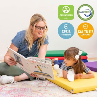 RestZone SoftZone Rainbow Rest Mat, 2in, Assorted, 5-Piece